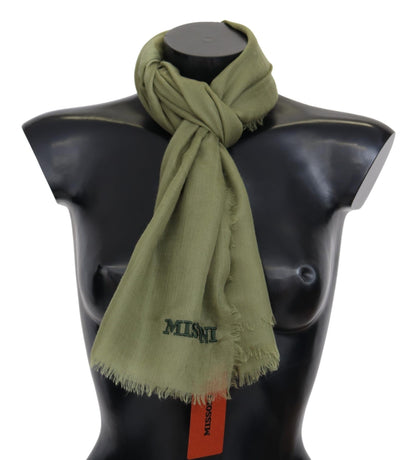 Missoni Grüner Kaschmir Unisex Halswickelschal