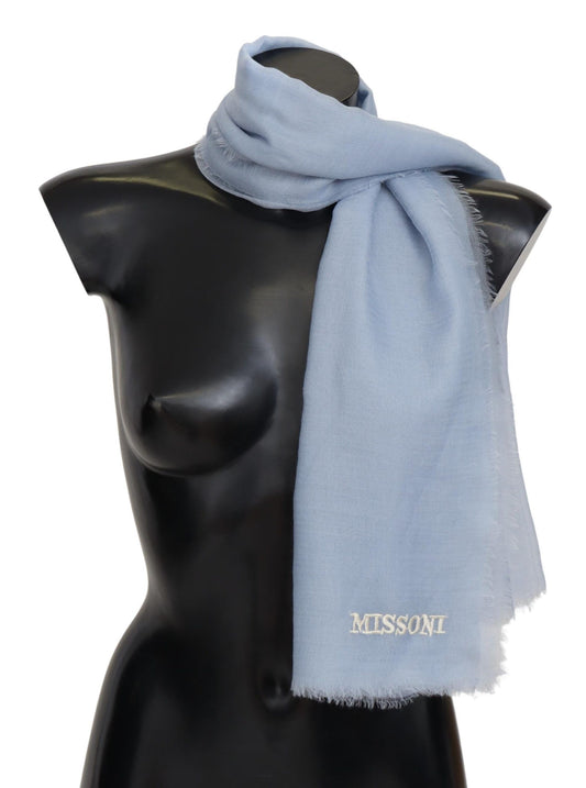 Missoni – Unisex-Halswickelschal aus hellblauem Kaschmir
