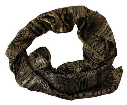 Dolce &amp; Gabbana – Wickelschal aus Stretch-Seide in Metallic-Gold