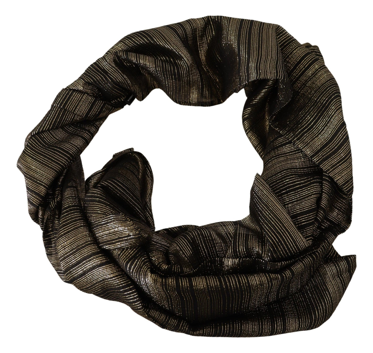 Dolce &amp; Gabbana – Wickelschal aus Stretch-Seide in Metallic-Gold