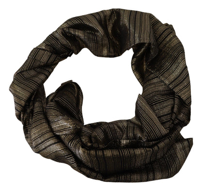 Dolce &amp; Gabbana – Wickelschal aus Stretch-Seide in Metallic-Gold