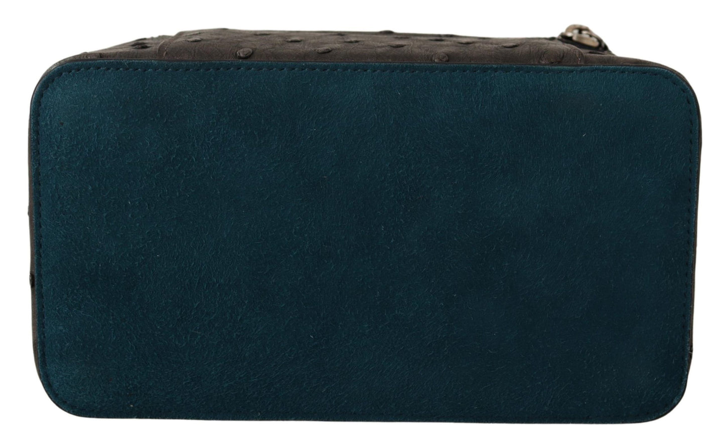 Dolce &amp; Gabbana Kosmetiktasche aus grauem Leder, Kulturbeutel, Rasiertasche