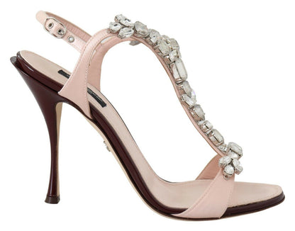Dolce &amp; Gabbana – Keira – Sandalen mit rosa Kristallabsatz