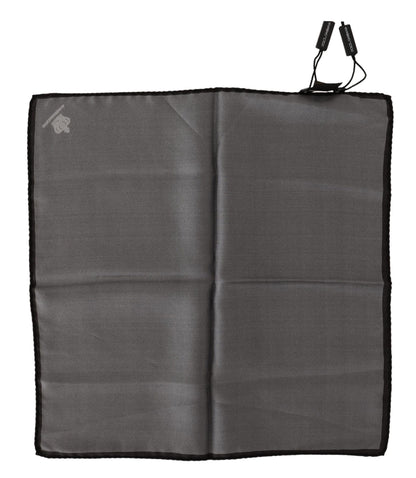Dolce &amp; Gabbana Gray 100% Silk Square Handkerchief Gray 100% Silk Square Handkerchief