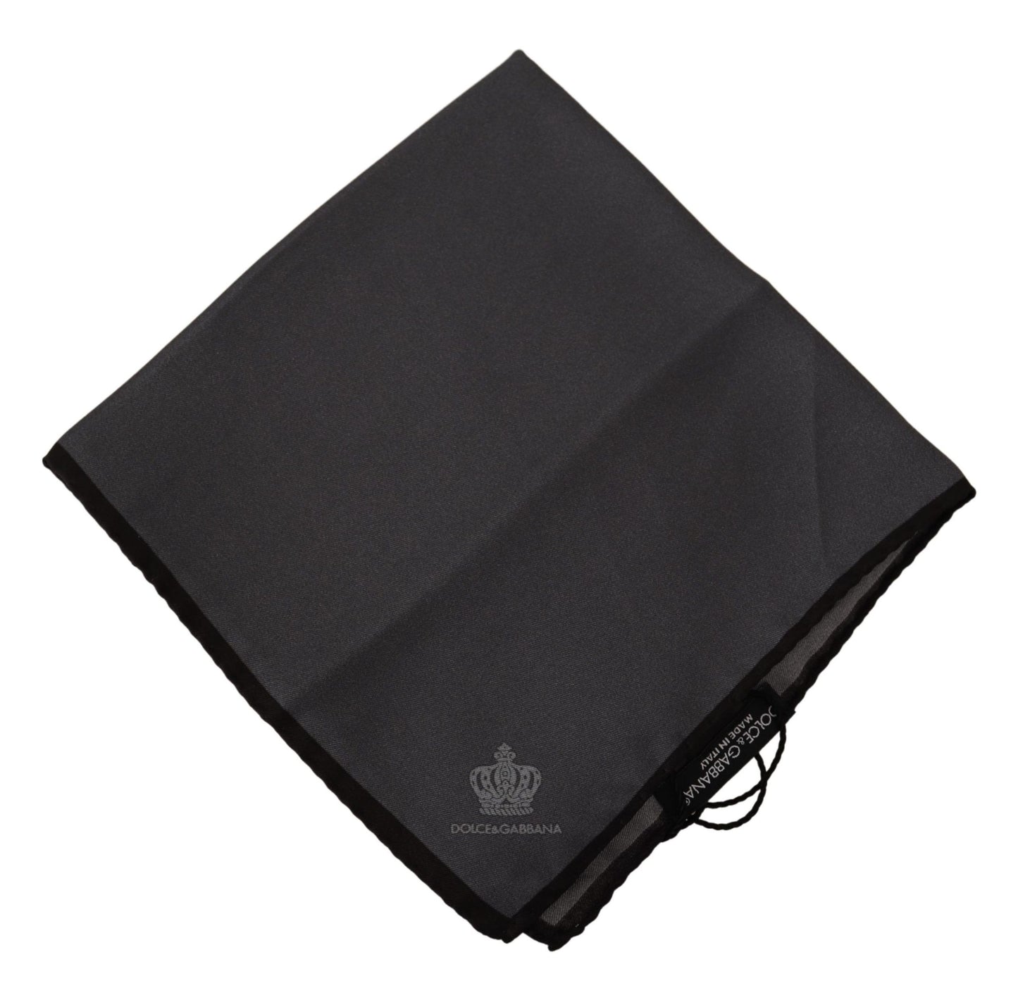 Dolce &amp; Gabbana Gray 100% Silk Square Handkerchief Gray 100% Silk Square Handkerchief