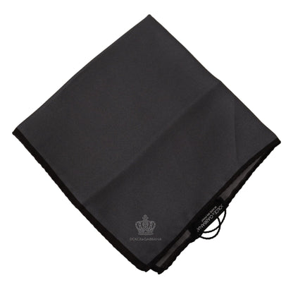 Dolce &amp; Gabbana Gray 100% Silk Square Handkerchief Gray 100% Silk Square Handkerchief