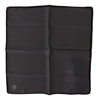 Dolce &amp; Gabbana Gray 100% Silk Square Handkerchief Gray 100% Silk Square Handkerchief