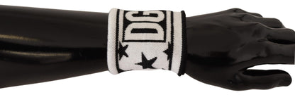 Dolce &amp; Gabbana – Armband aus weißer und schwarzer Wolle mit Logo #DGMILLENNIALS