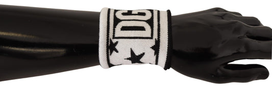 Dolce &amp; Gabbana – Armband aus weißer und schwarzer Wolle mit Logo #DGMILLENNIALS