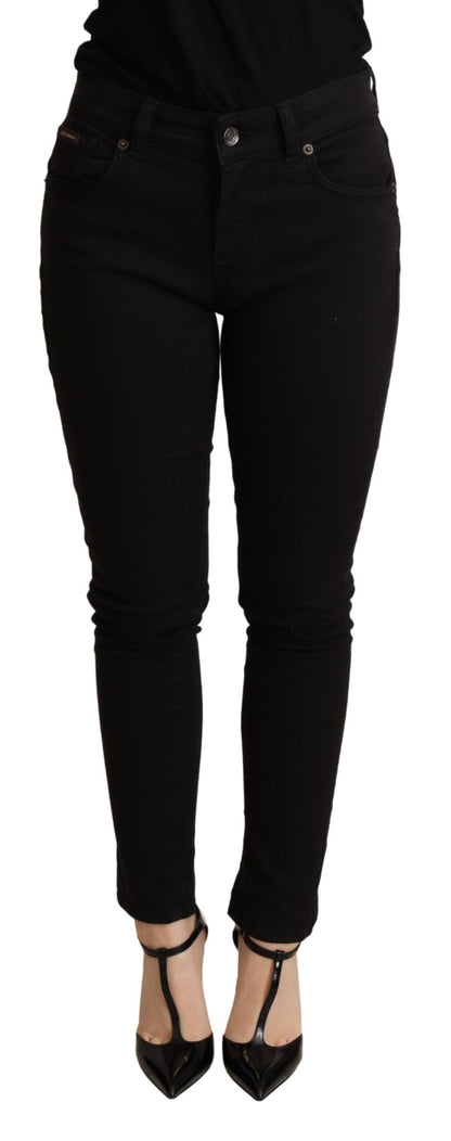 Dolce &amp; Gabbana – Schwarze Skinny-Jeanshose aus Baumwollstretch