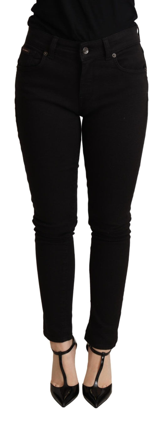 Dolce &amp; Gabbana – Schwarze Skinny-Jeanshose aus Baumwollstretch