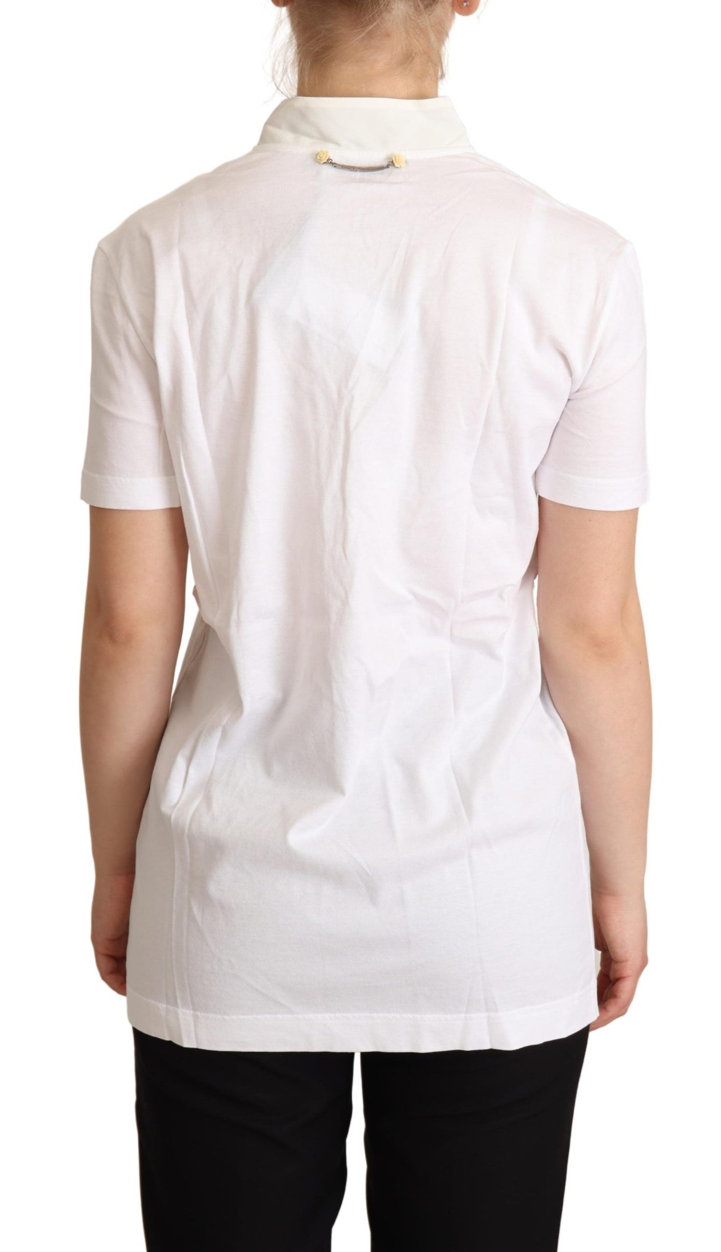 Dolce &amp; Gabbana Weißes T-Shirt aus Baumwollseide „I’m In Love“