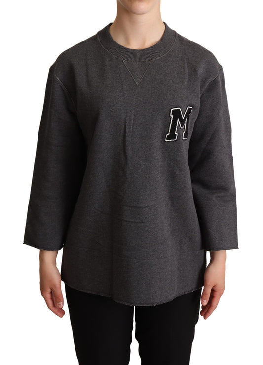 Dolce &amp; Gabbana Grau bestickter Damenpullover