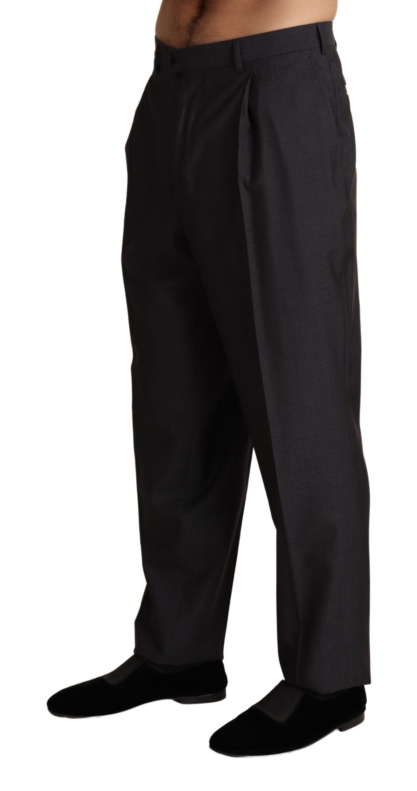Dolce &amp; Gabbana – Formelle Hose aus grauer Wollmischung