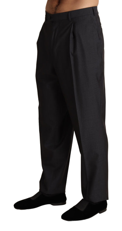 Dolce &amp; Gabbana – Formelle Hose aus grauer Wollmischung