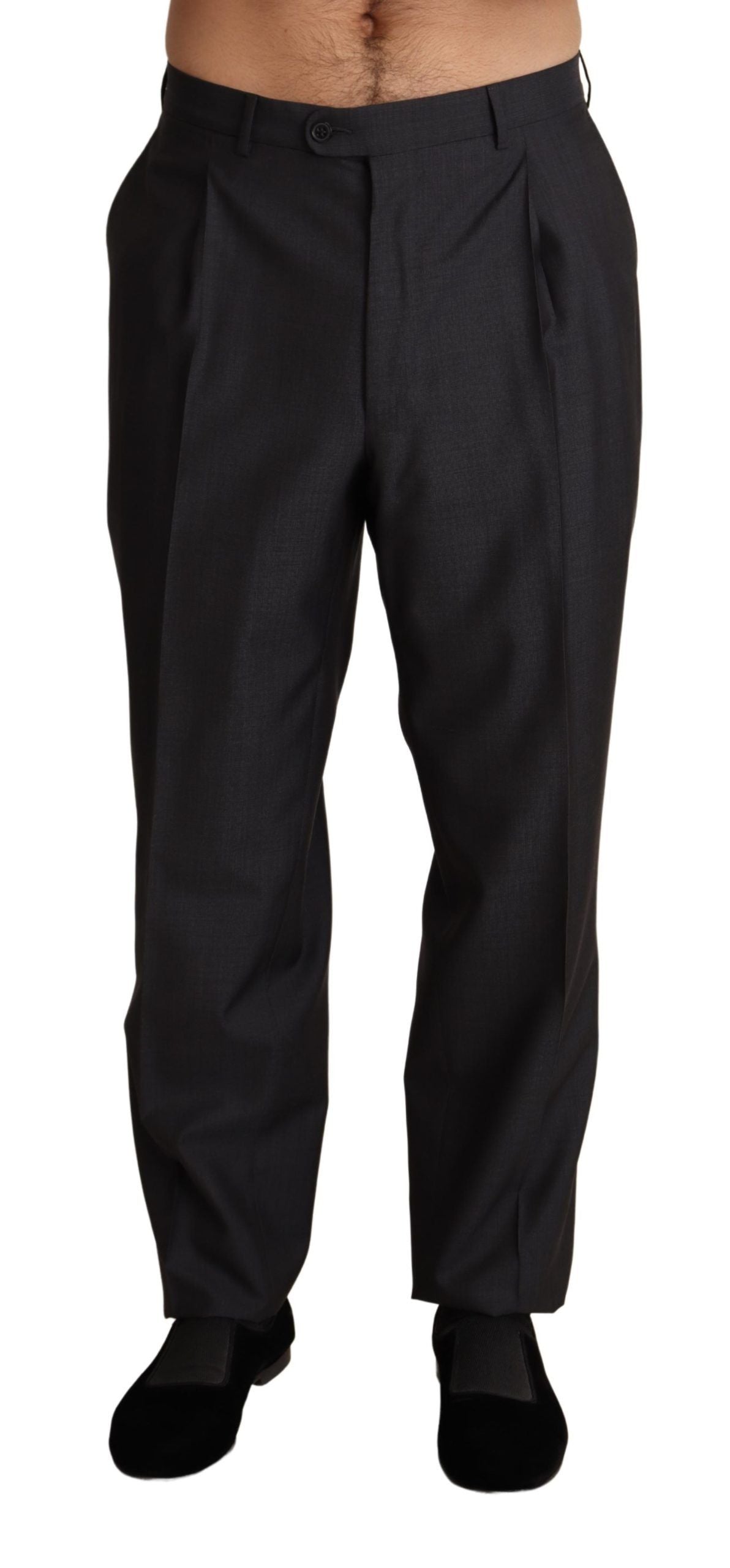 Dolce &amp; Gabbana – Formelle Hose aus grauer Wollmischung