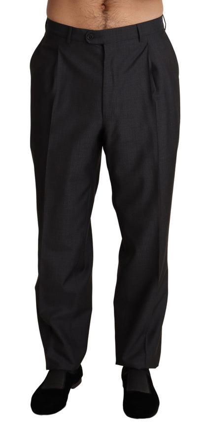 Dolce &amp; Gabbana – Formelle Hose aus grauer Wollmischung