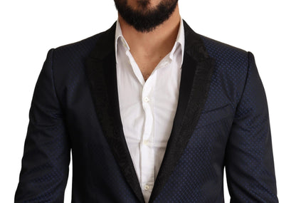 Dolce &amp; Gabbana – Slim Fit MARTINI-Blazerjacke aus blauer Wolle
