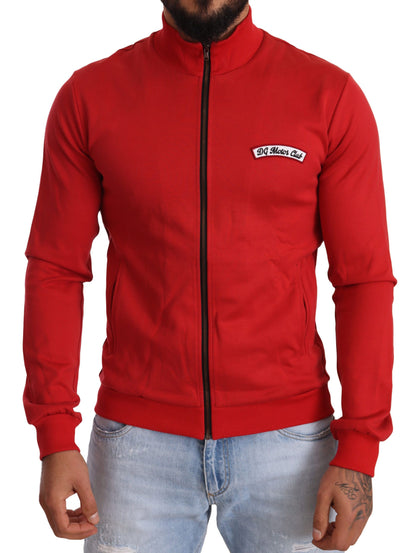 Dolce &amp; Gabbana, roter DG Motor Club Stretch-Pullover mit Reißverschluss