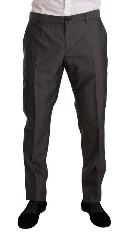 Dolce &amp; Gabbana Grau Metallic MARTINI Slim Fit Anzug