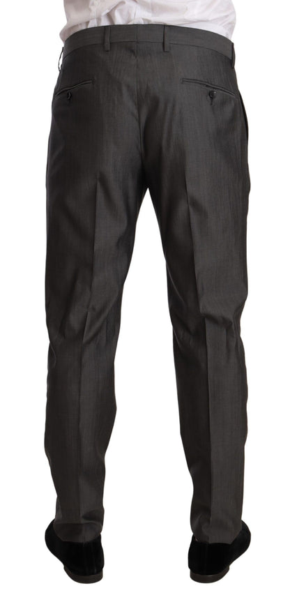 Dolce &amp; Gabbana Grau Metallic MARTINI Slim Fit Anzug