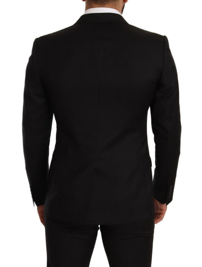 Dolce &amp; Gabbana Black Check MARTINI SLIM FIT 2 Piece Suit