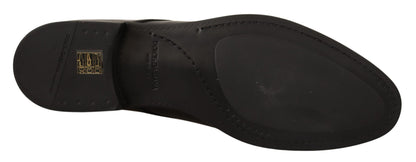 Dolce &amp; Gabbana – Derby-Schuhe aus schwarzem Leder mit Schnürung für Herren