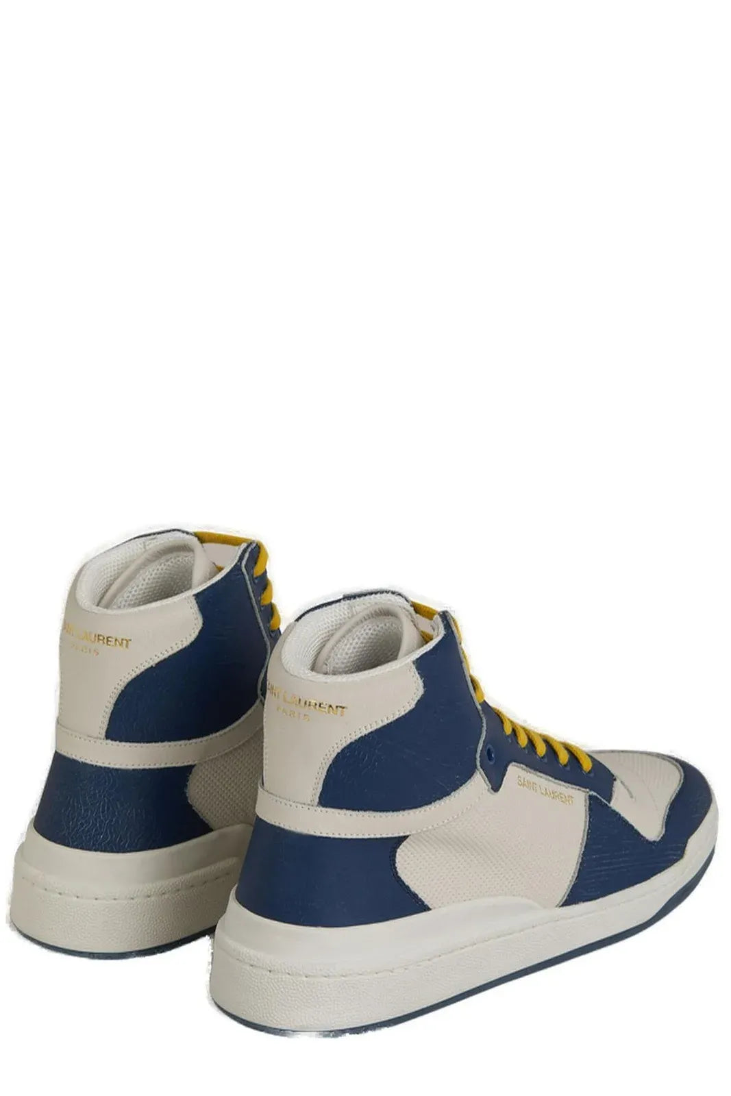 Saint Laurent: Veredeln Sie Ihren Stil mit mittelhohen blauen Luxus-Sneakers