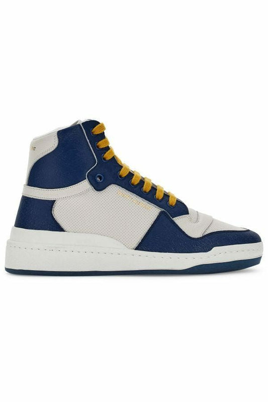 Saint Laurent: Veredeln Sie Ihren Stil mit mittelhohen blauen Luxus-Sneakers