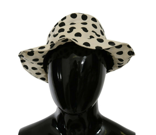 Dolce &amp; Gabbana – Trilby-Hut aus 100 % Baumwolle mit Punktemuster, weiß
