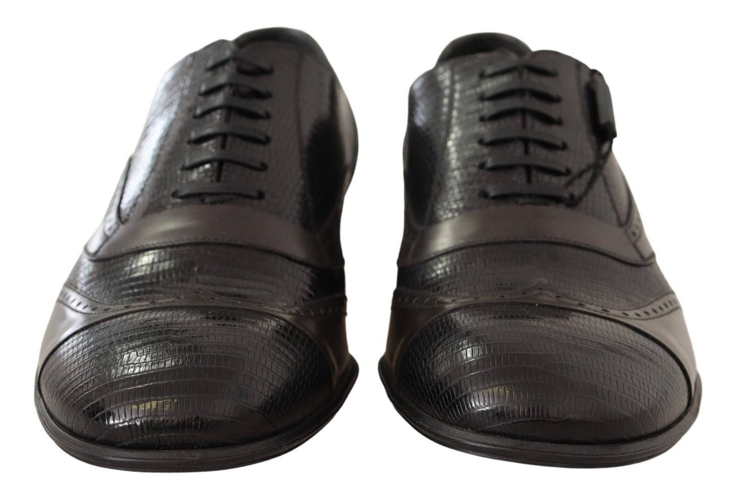 Dolce &amp; Gabbana – Oxford-Schuhe aus braunem Eidechsenleder