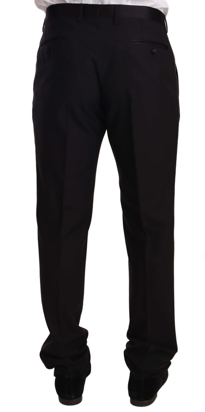 Dolce &amp; Gabbana – Schwarze Smokinghose aus Wolle