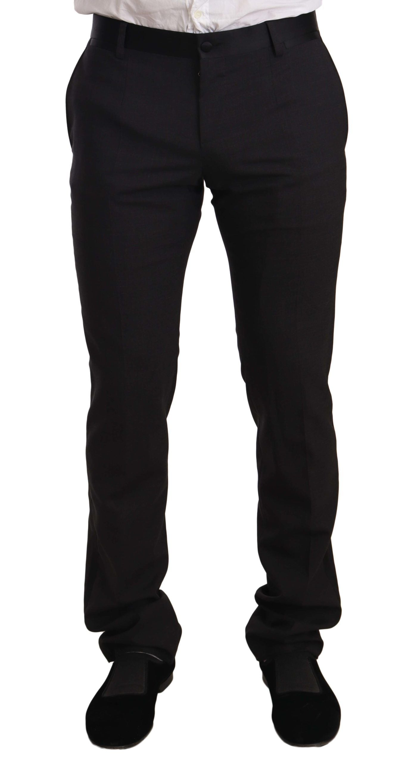 Dolce &amp; Gabbana Blue Velvet Cotton Slim Fit Tuxedo Suit