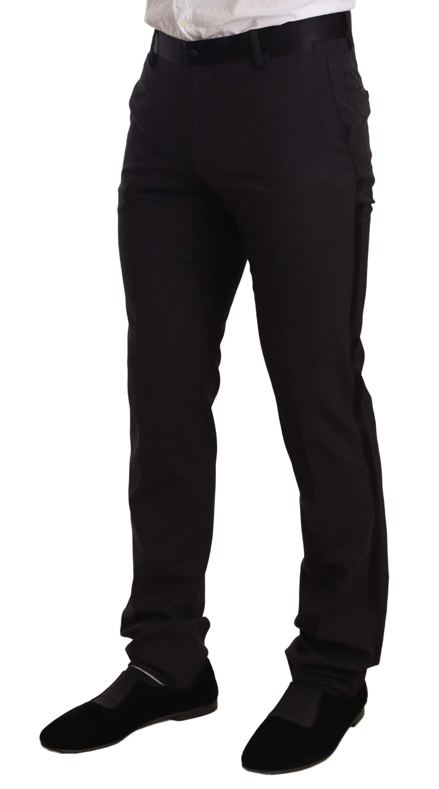 Dolce &amp; Gabbana Blue Velvet Cotton Slim Fit Tuxedo Suit