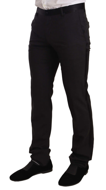 Dolce &amp; Gabbana Blue Velvet Cotton Slim Fit Tuxedo Suit