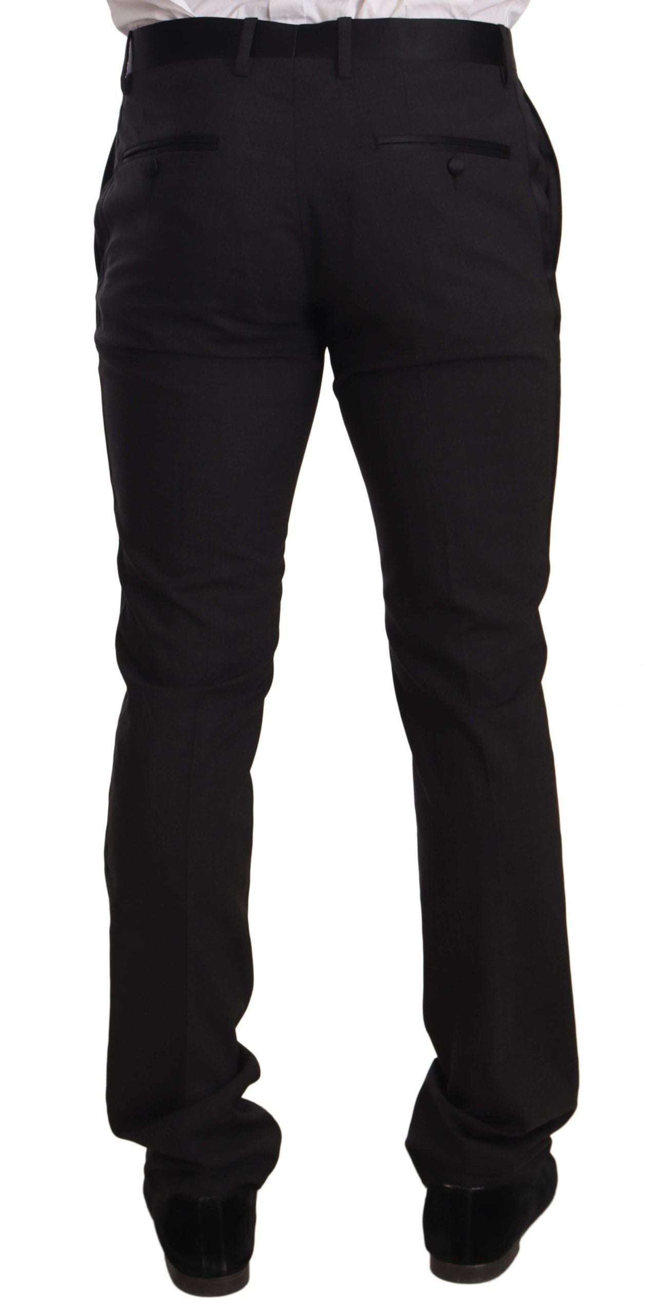 Dolce &amp; Gabbana Blue Velvet Cotton Slim Fit Tuxedo Suit