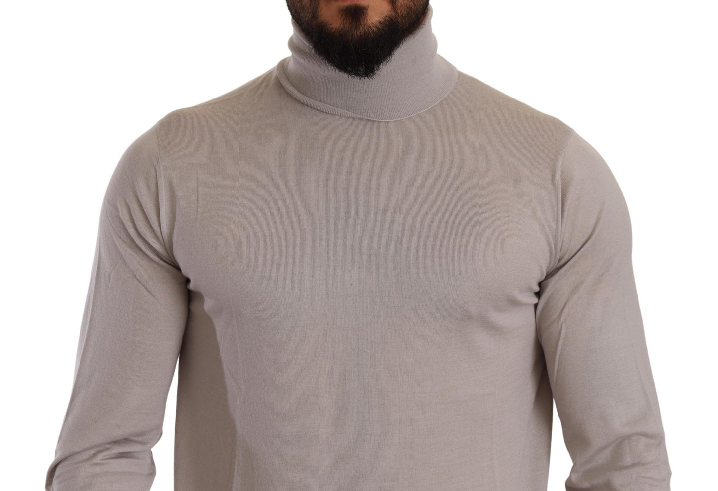 Dolce &amp; Gabbana Grauer Rollkragenpullover aus Kaschmir