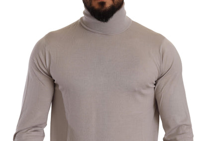 Dolce &amp; Gabbana Grauer Rollkragenpullover aus Kaschmir