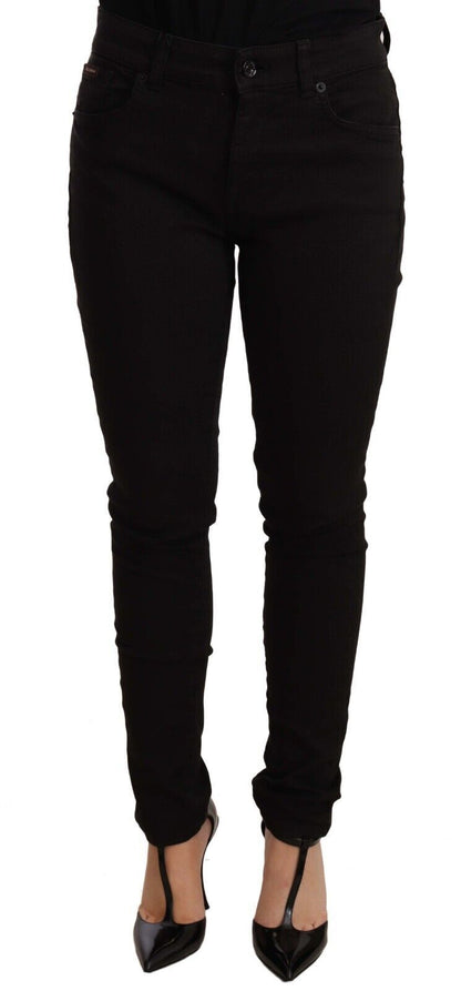 Dolce &amp; Gabbana – Schwarze Slim Fit-Jeans aus Baumwollstretch
