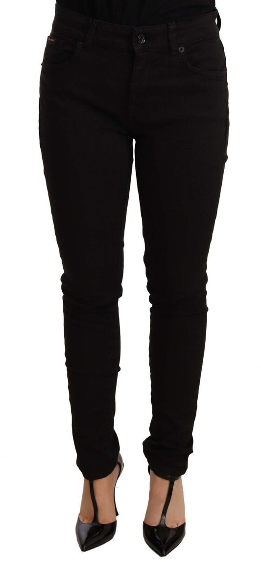 Dolce &amp; Gabbana – Schwarze Slim Fit-Jeans aus Baumwollstretch