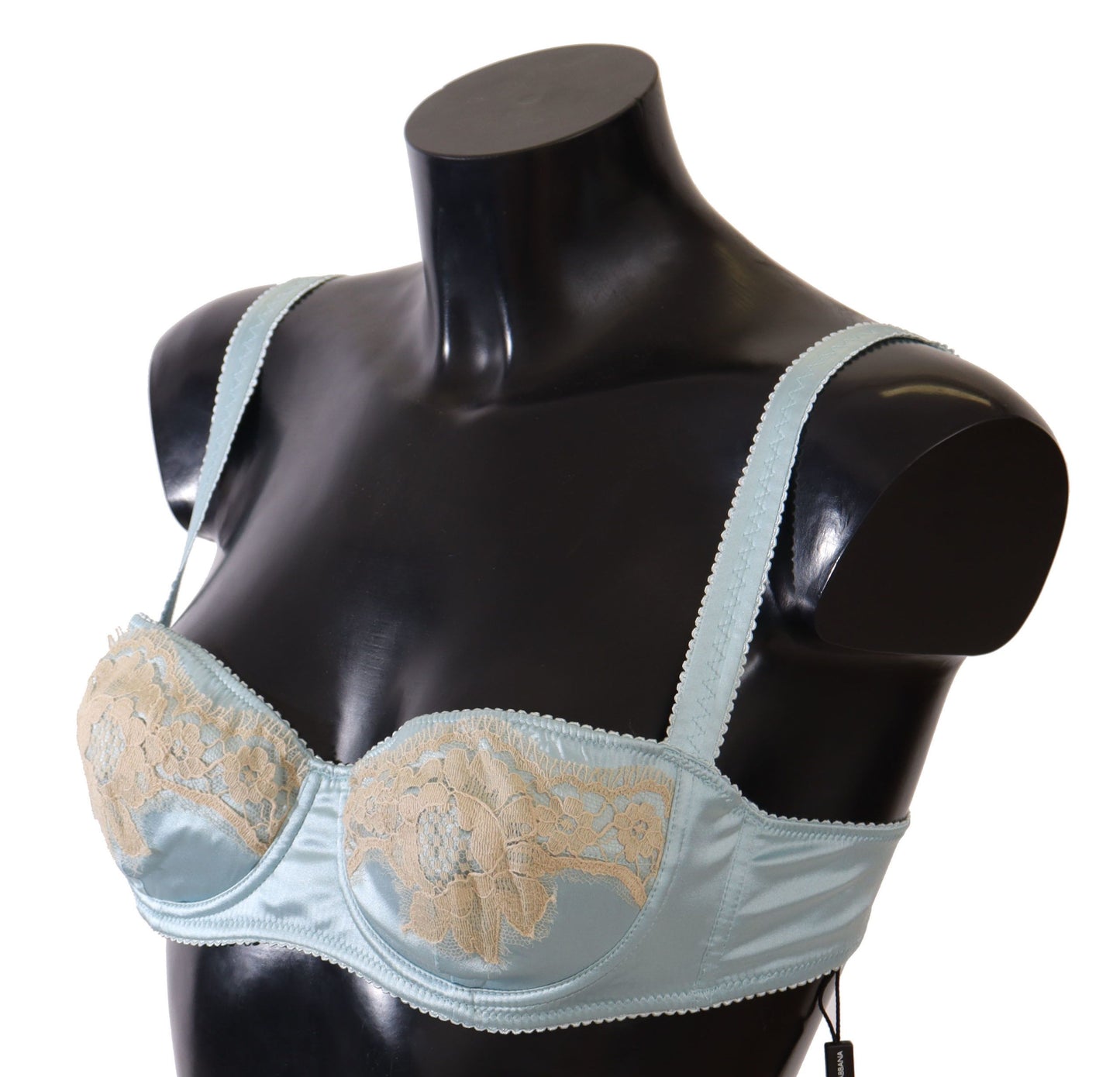Dolce &amp; Gabbana Hellblauer Balconette-BH mit halber Polsterung