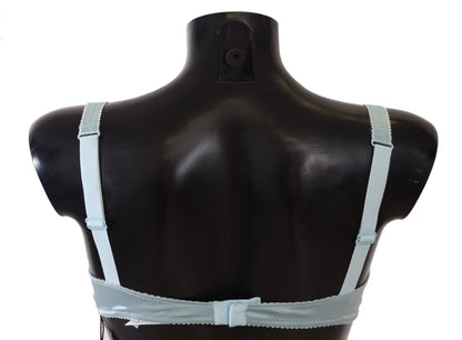 Dolce &amp; Gabbana Hellblauer Balconette-BH mit halber Polsterung