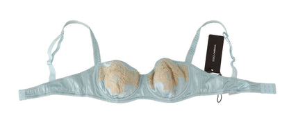 Dolce &amp; Gabbana Hellblauer Balconette-BH mit halber Polsterung
