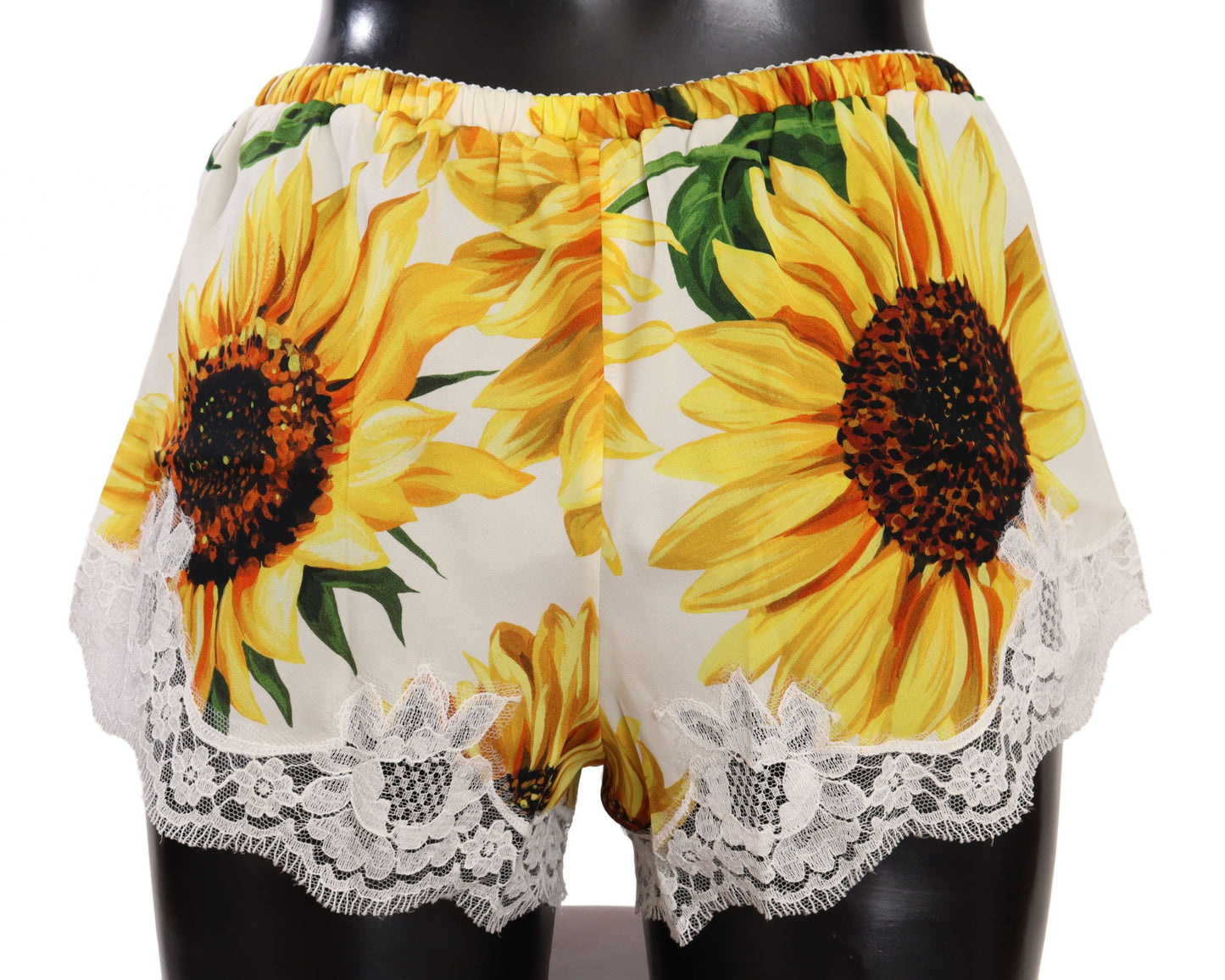 Dolce &amp; Gabbana – Weiße Dessous-Unterwäsche aus Sonnenblumenspitze