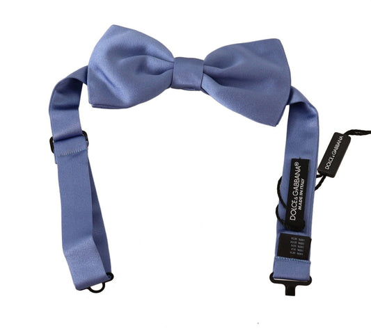 Dolce &amp; Gabbana – Violette Papillon-Fliege aus 100 % Seide mit verstellbarem Hals