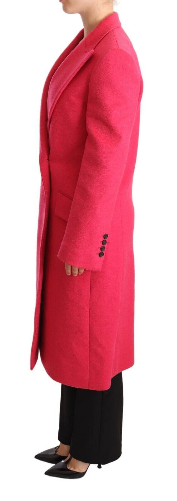Dolce &amp; Gabbana – Rosafarbene, zweireihige Trenchcoat-Jacke