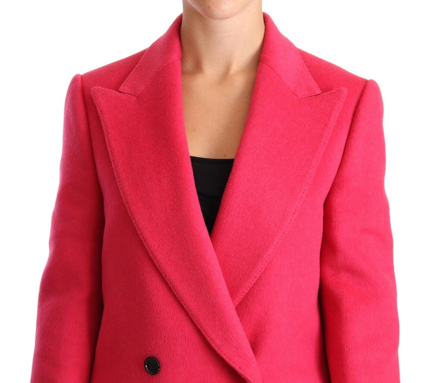 Dolce &amp; Gabbana – Rosafarbene, zweireihige Trenchcoat-Jacke