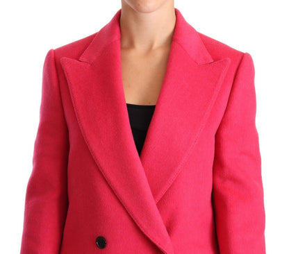 Dolce &amp; Gabbana – Rosafarbene, zweireihige Trenchcoat-Jacke