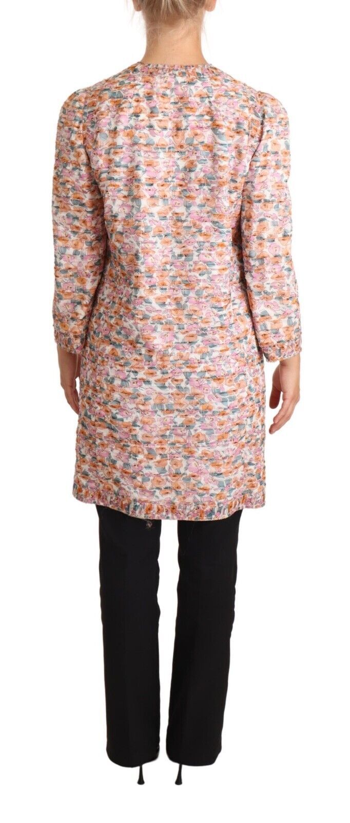 Dolce &amp; Gabbana – Trenchcoat-Jacke aus Seide mit mehrfarbigem Blumendruck
