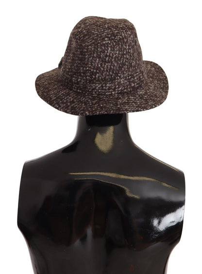 Dolce &amp; Gabbana Grau melierter Hut aus strukturiertem Tweed